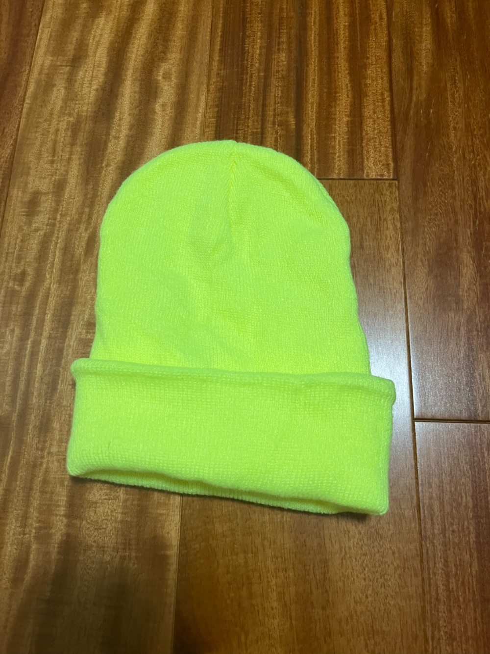 Neon Yellow Kids Beanie Hat